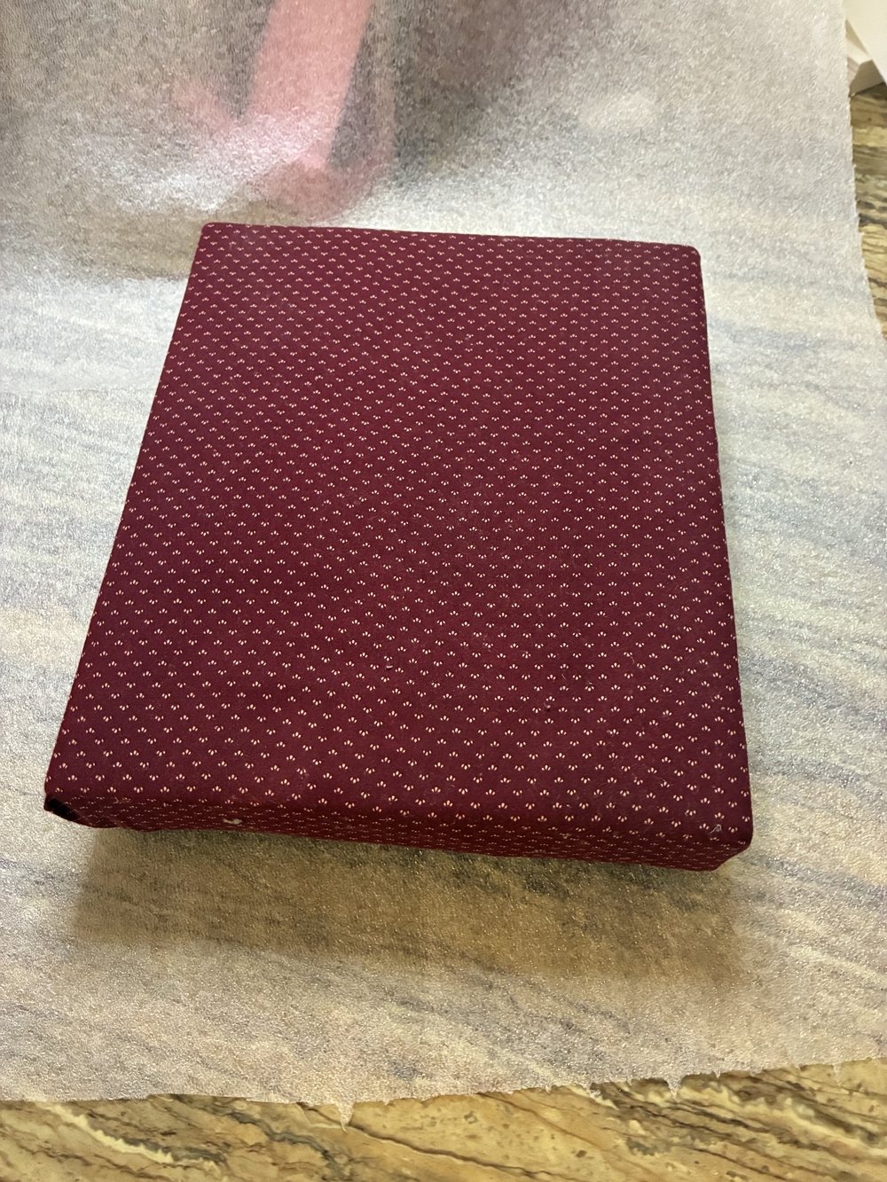 Victoria's Secret Burgundy Patterned Storage Box